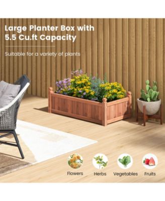 46 x 24 x 16 Inch Rectangular Planter Box with Drainage Holes