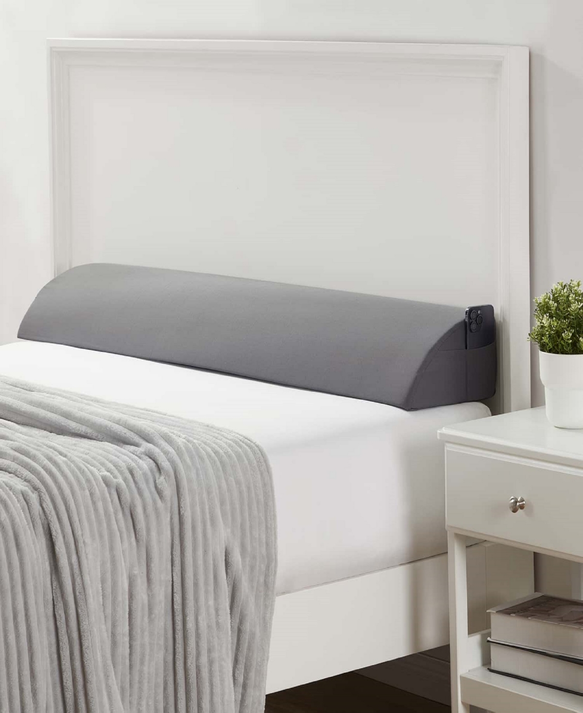 Nestl Premium Wedge Memory Foam Pillow, King In Dark Grey