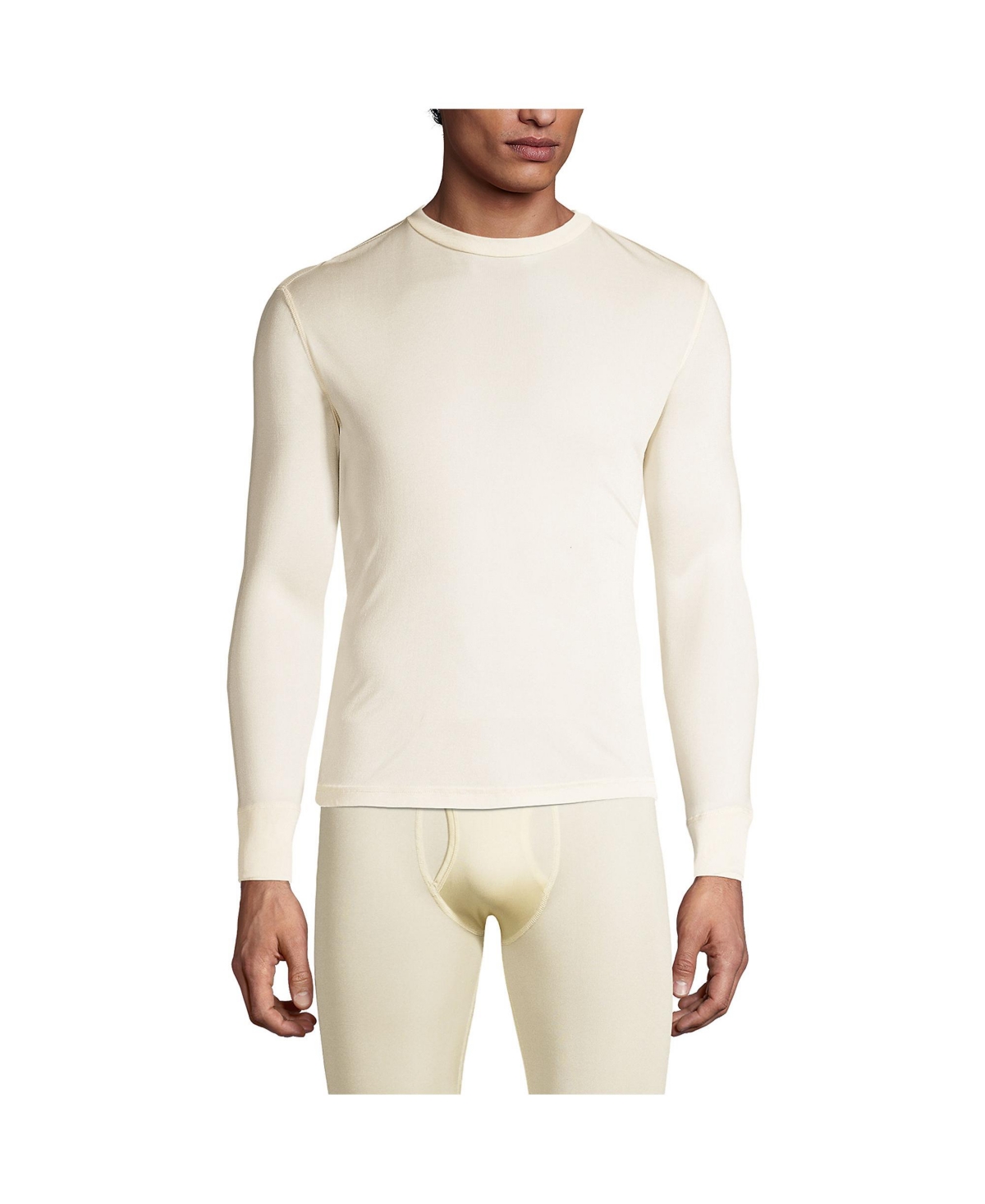 Big & Tall Silk Long Underwear Crew Neck - Shale