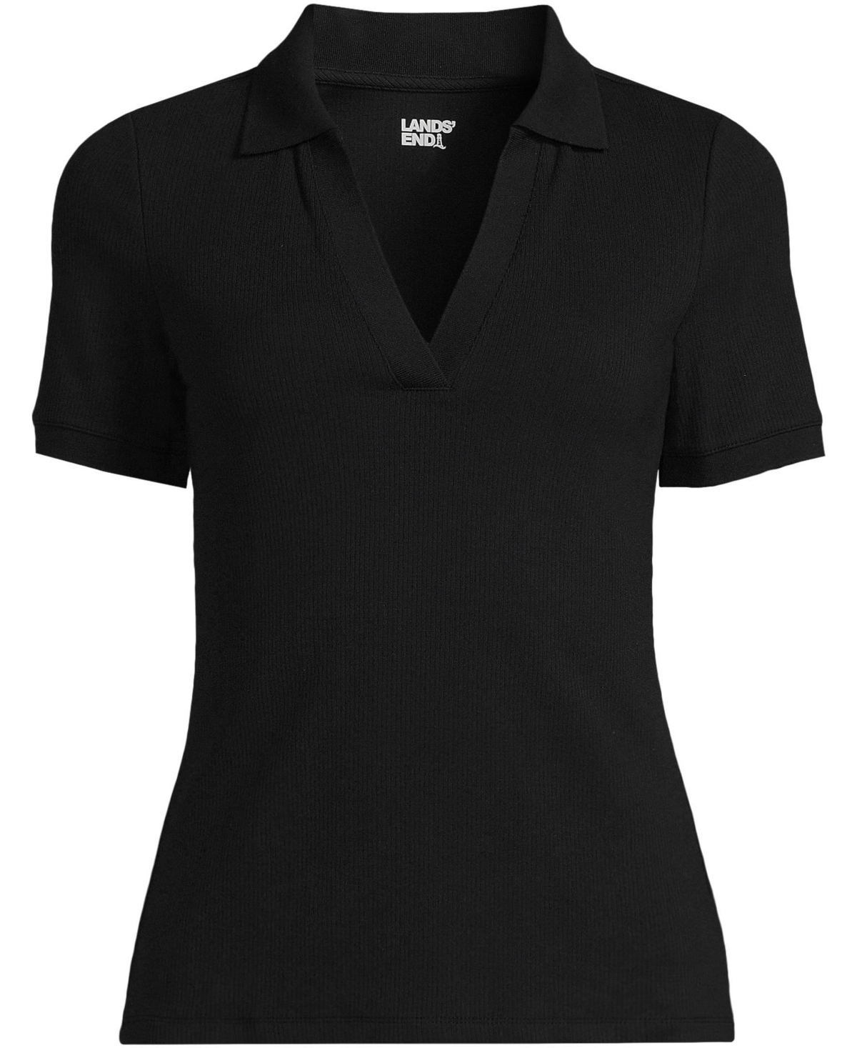 Lands' End Petite Wide Rib Polo Shirt