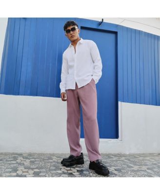 Мужская рубашка в мелкую клетку Campus Sutra с белым тиснением