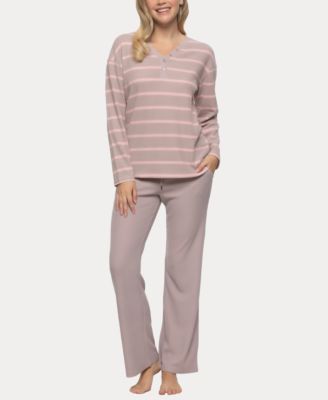 Women's Jolie V-Neck Henley and Pant Lounge Set