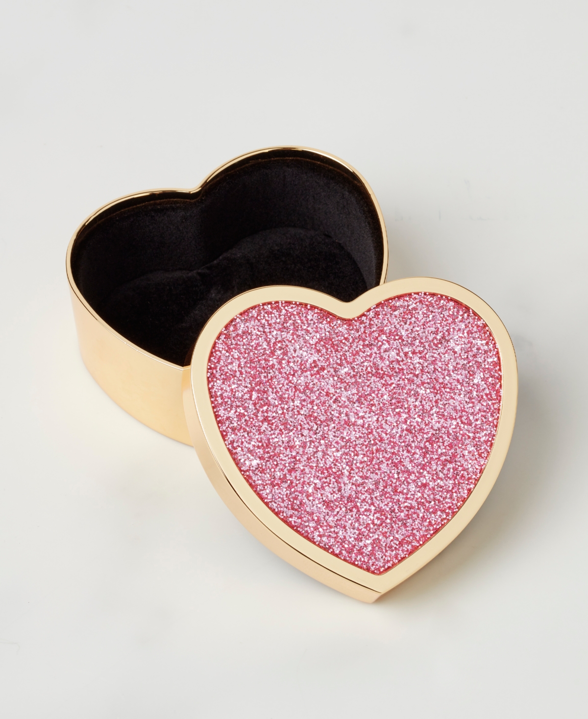 Kate Spade Sitting Pretty Pink Glitter Heart Box In Pink