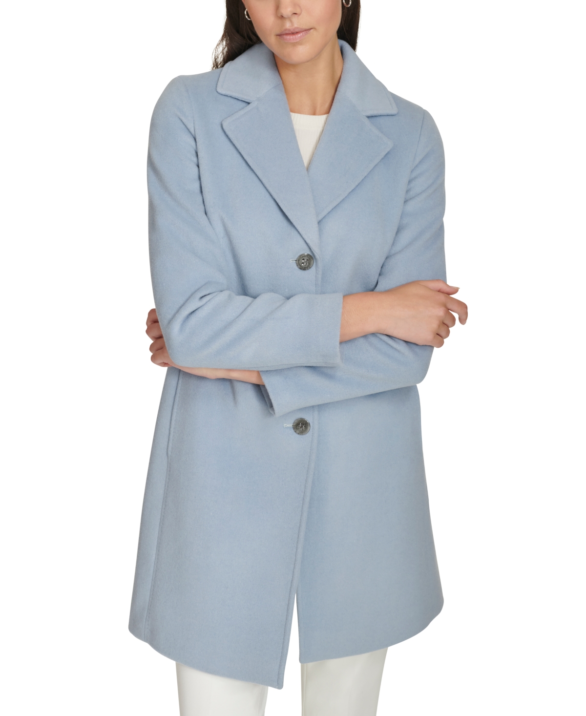 Calvin Klein Mid-length Coat In Chambray