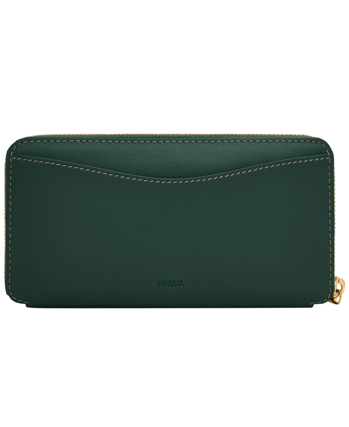 Fossil Lennox Leather Zip Continental Wallet In Mink