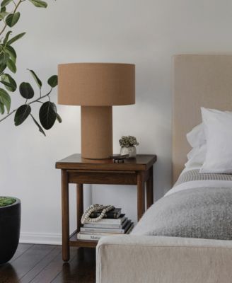 Moonlight 19" Natural Burlap 4-Way Rotary Switch Table Lamp