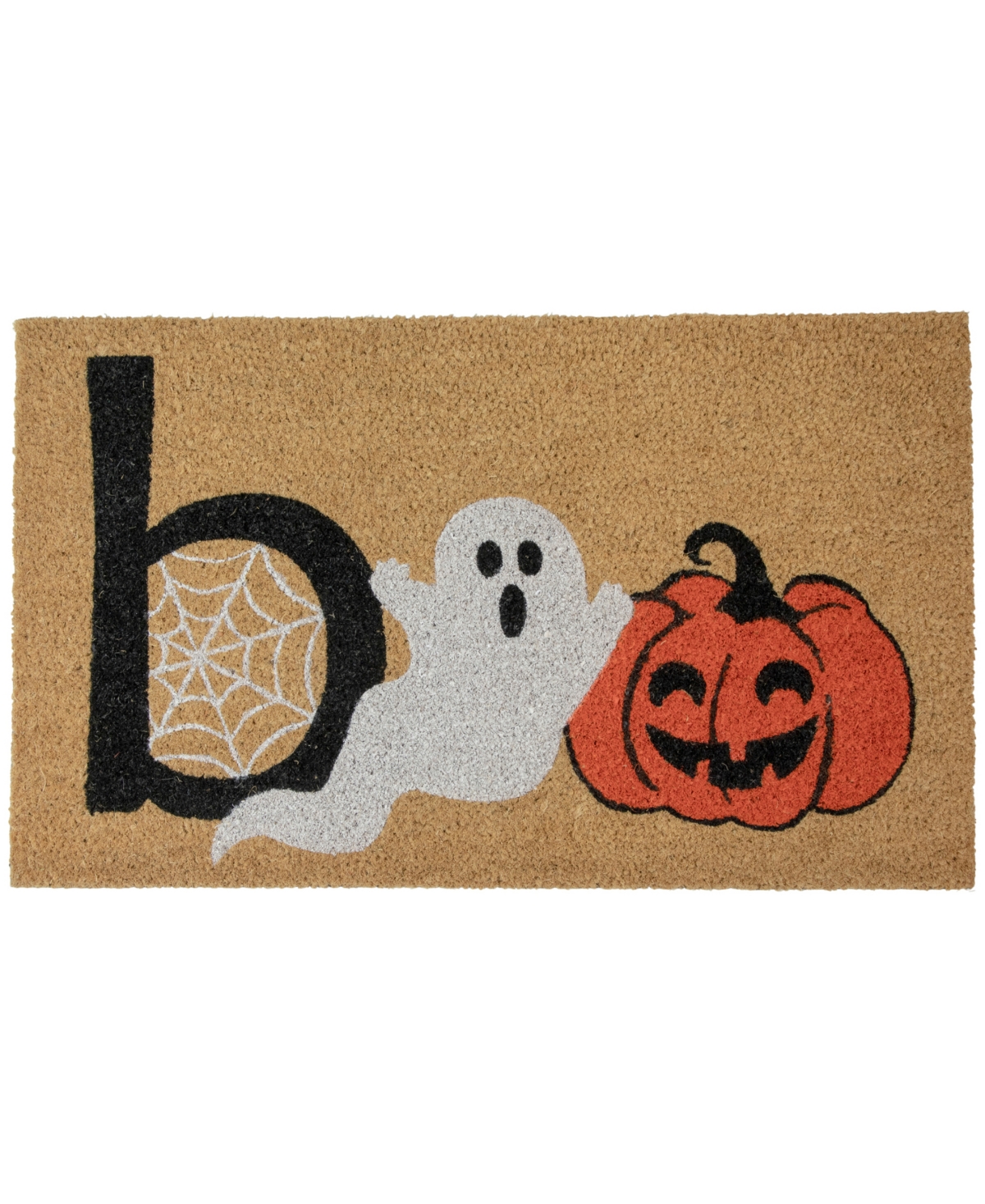 Northlight Natural Coir "boo" Halloween Doormat, 18" X 30" In Brown