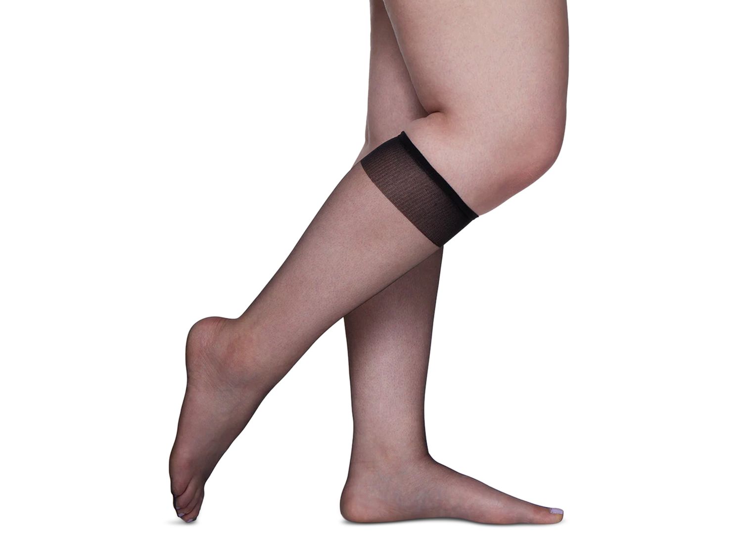 Plus Size 3-Pack Sheer Knee-Highs