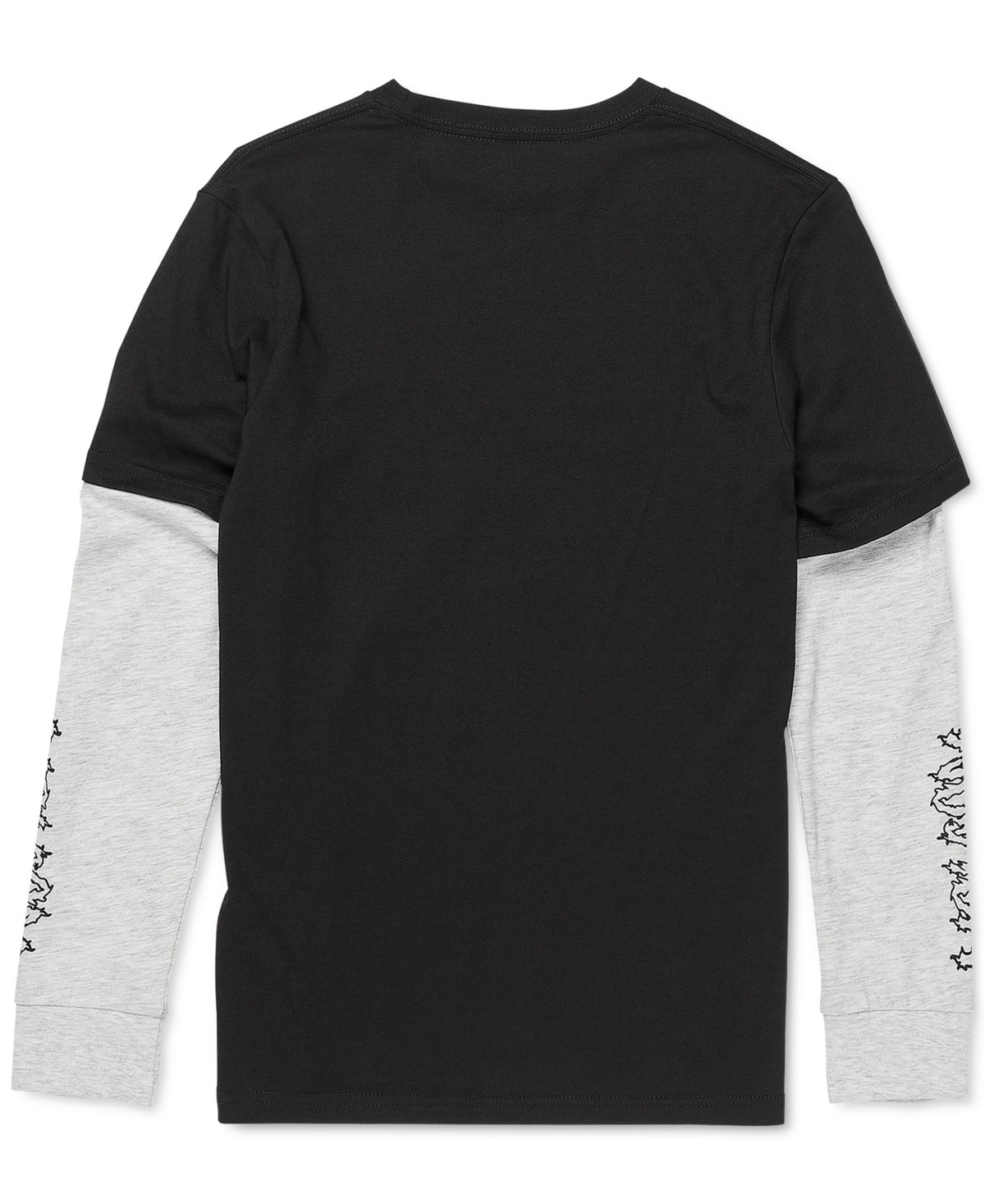 Volcom Big Boys Midnight Layered-Look Long-Sleeve Graphic T-Shirt