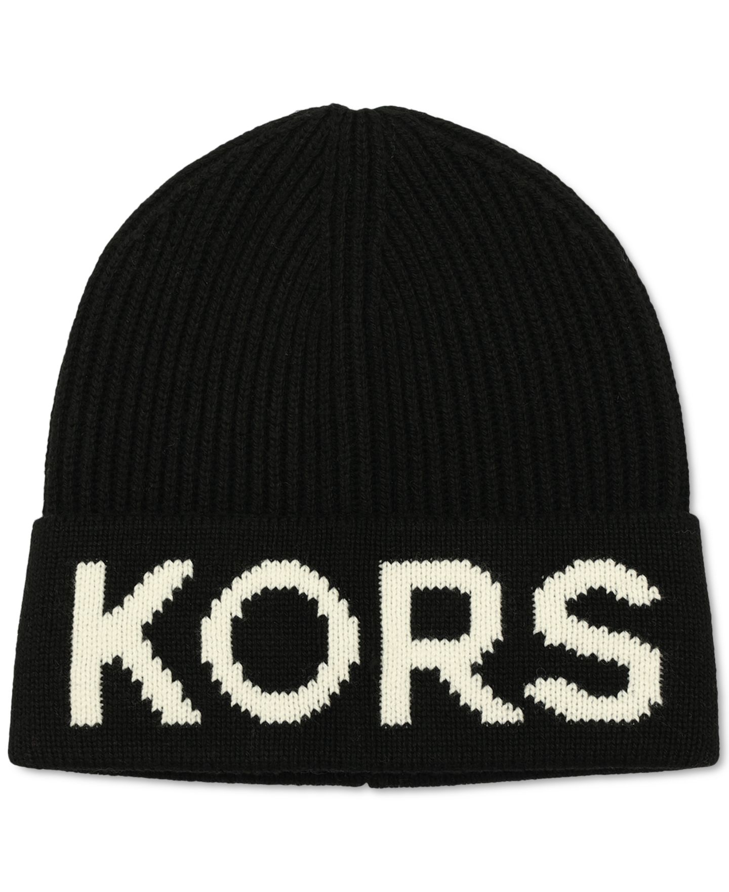 Женские комплекты Michael Kors Fisherman's Rib Beanie and Scarf Boxed Gift Set, цвет: Чёрный — фото 2
