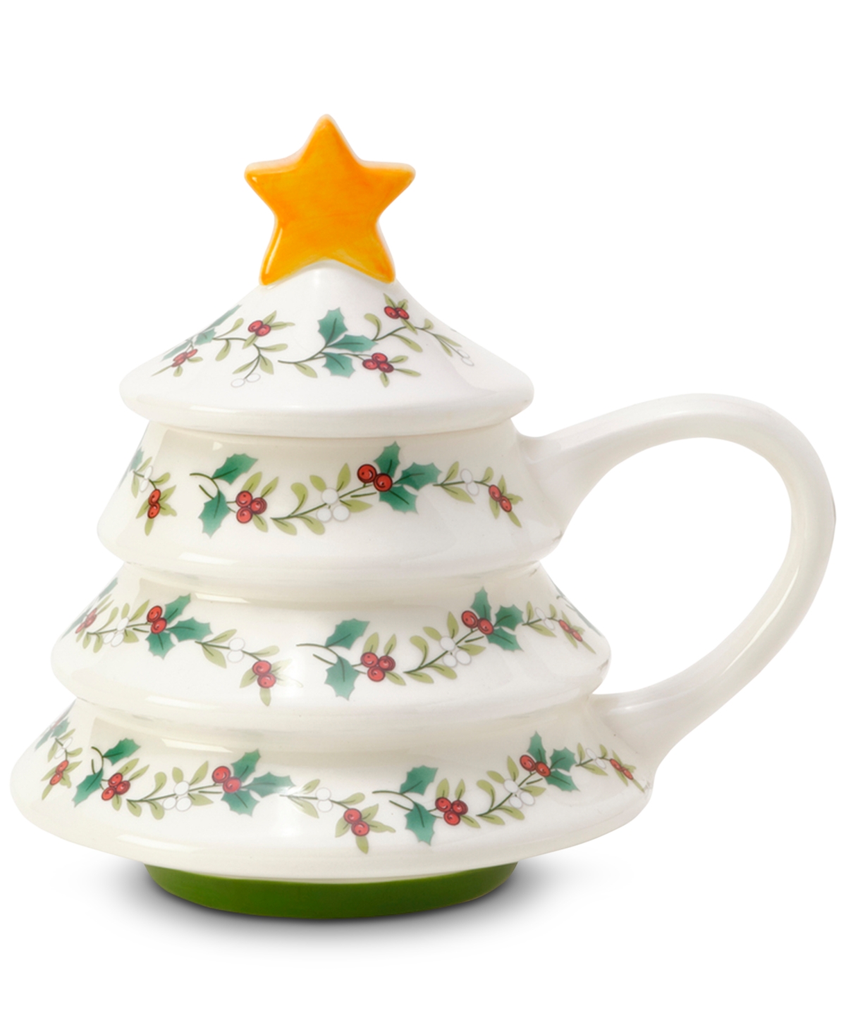 Winterberry Figural Christmas Tree Mug In Assorted