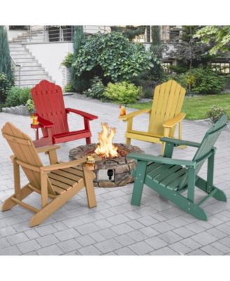 Weather Resistant HIPS Outdoor Adirondack Chair with Cup Holder