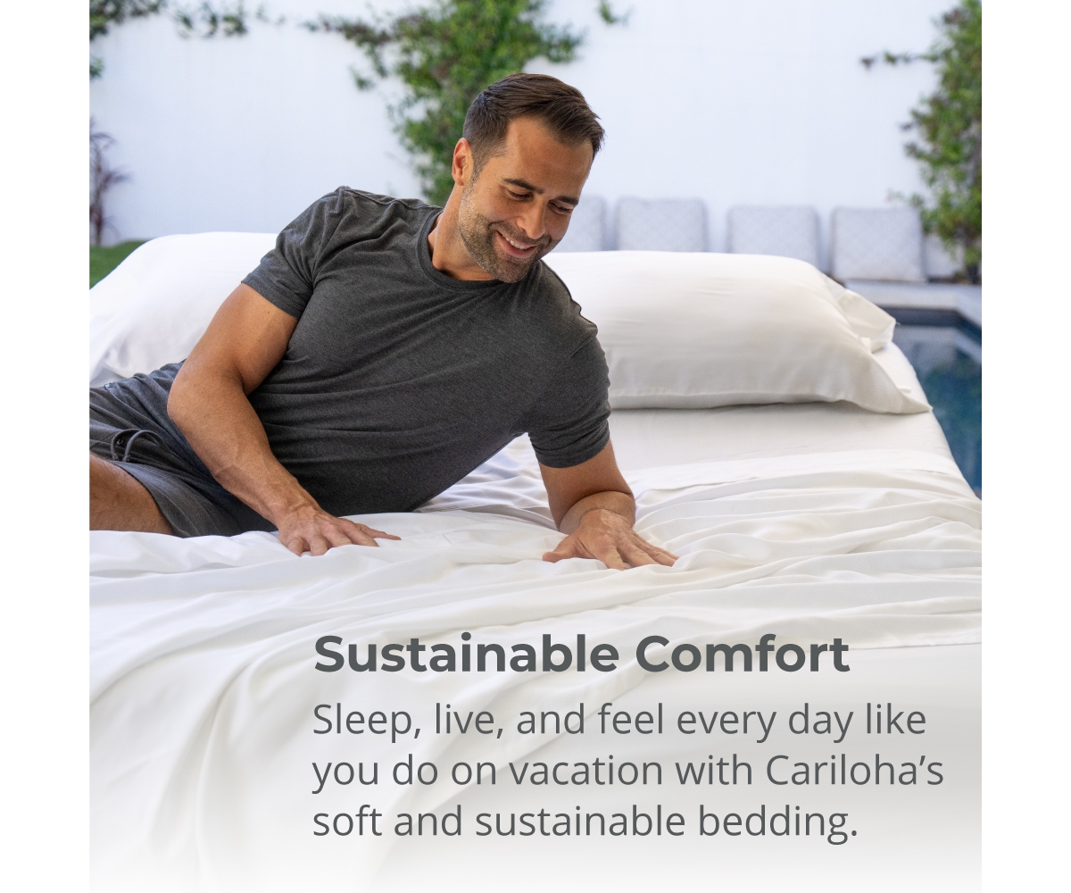 Cariloha Retreat 4-Piece Sateen Sheet Set | Oasis Green | King | Lyocell Material | Breathable, Corner Straps, Extra soft & Cooling