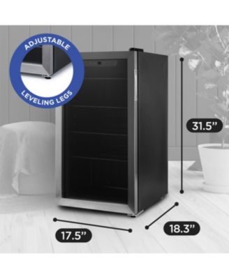 2.4 Cu. Ft. Beverage Cooler with Double Pane Glass Door Drink Fridge with 76-Can Capacity