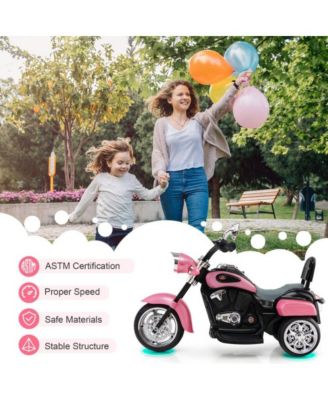 6V Powered Toddler 3-Wheel Motorbike Ride On Toy with Horn and Headlight