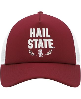 Men's Maroon Mississippi State Bulldogs Phrase Foam Front Trucker Adjustable Hat
