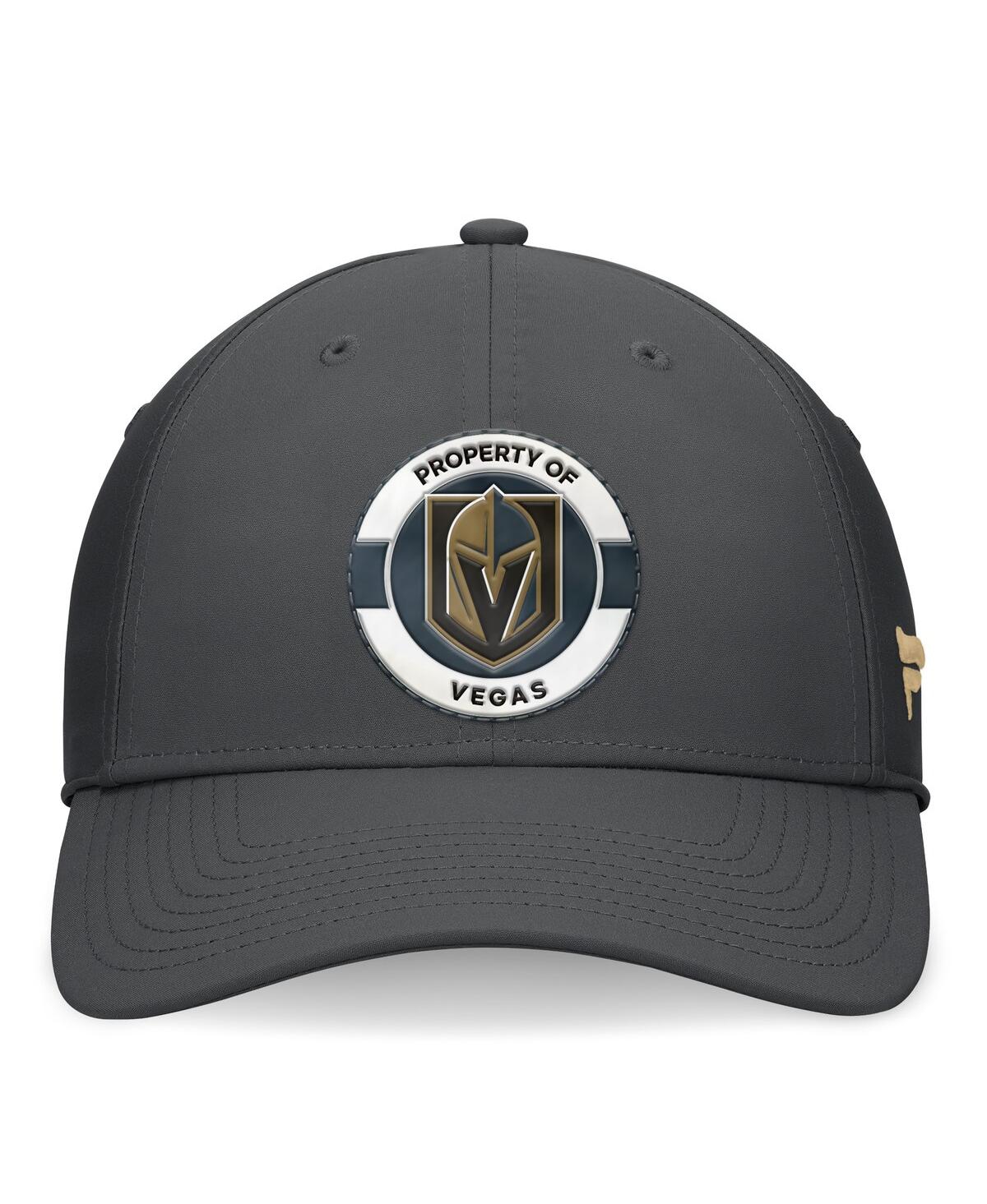 Fanatics Men's Charcoal Vegas Golden Knights Authentic Pro Training Camp Flex Hat In Charcoal