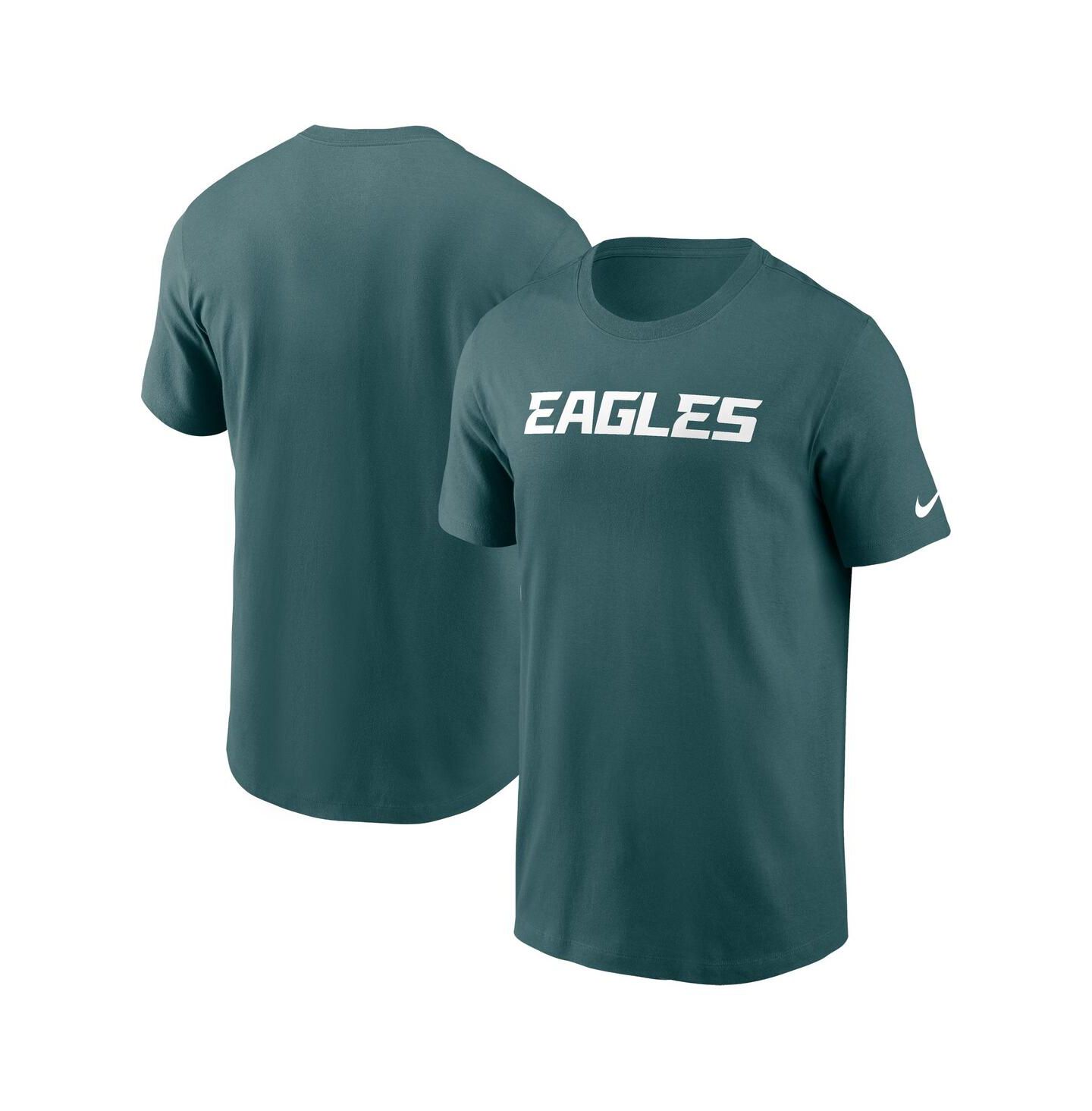 Мужская футболка Nike Midnight Green Philadelphia Eagles Primetime Wordmark Essential — фото 1