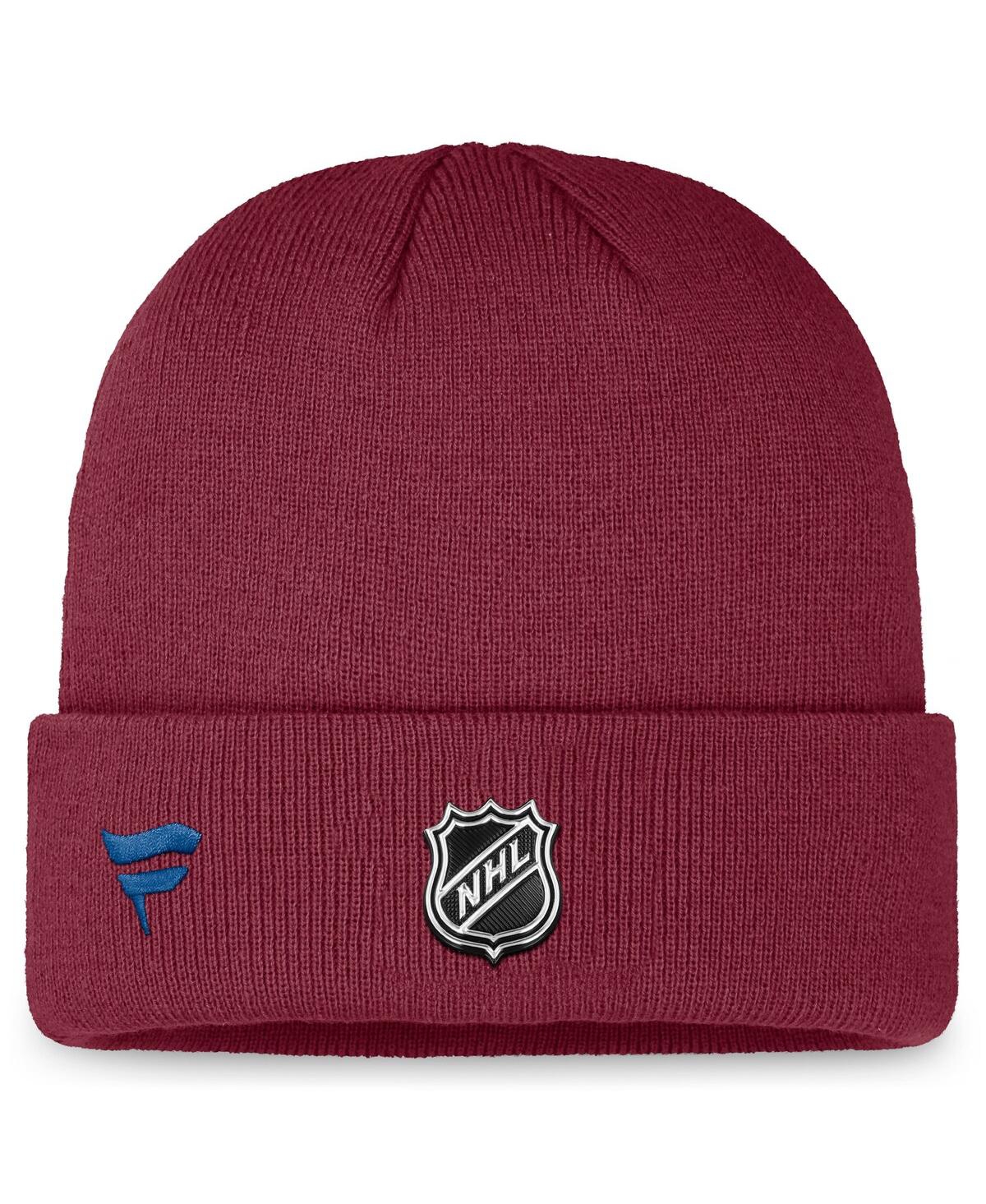 Fanatics Men's Burgundy Colorado Avalanche Authentic Pro Training Camp Cuffed Knit Hat In Burgundy