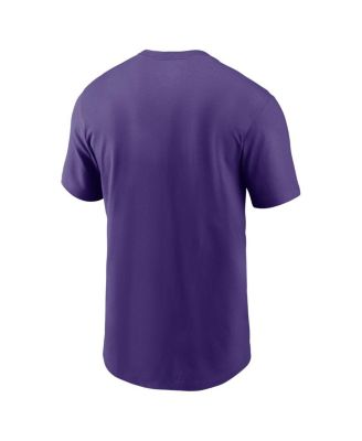 Men's Purple Minnesota Vikings Primetime Wordmark Essential T-Shirt