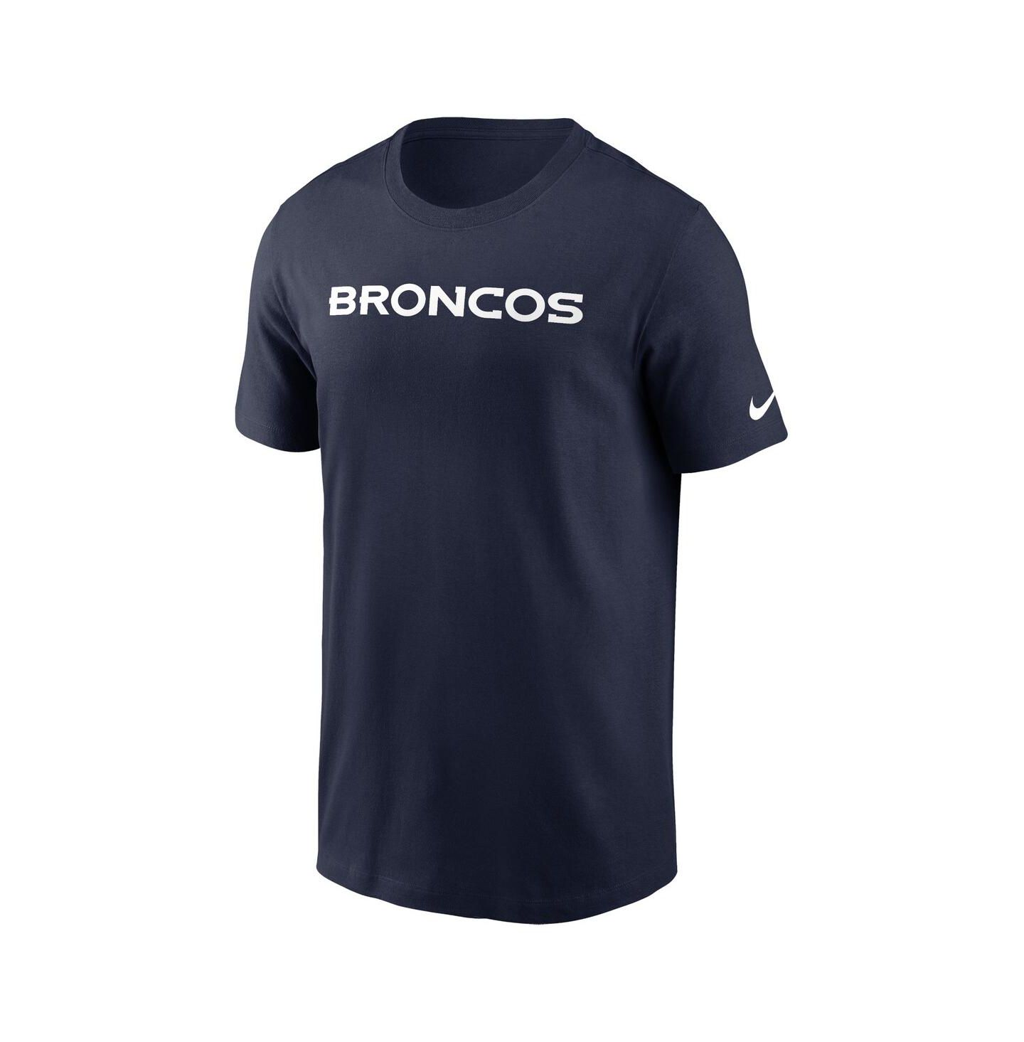 Мужская футболка Nike Navy Denver Broncos Primetime Wordmark Essential — фото 2