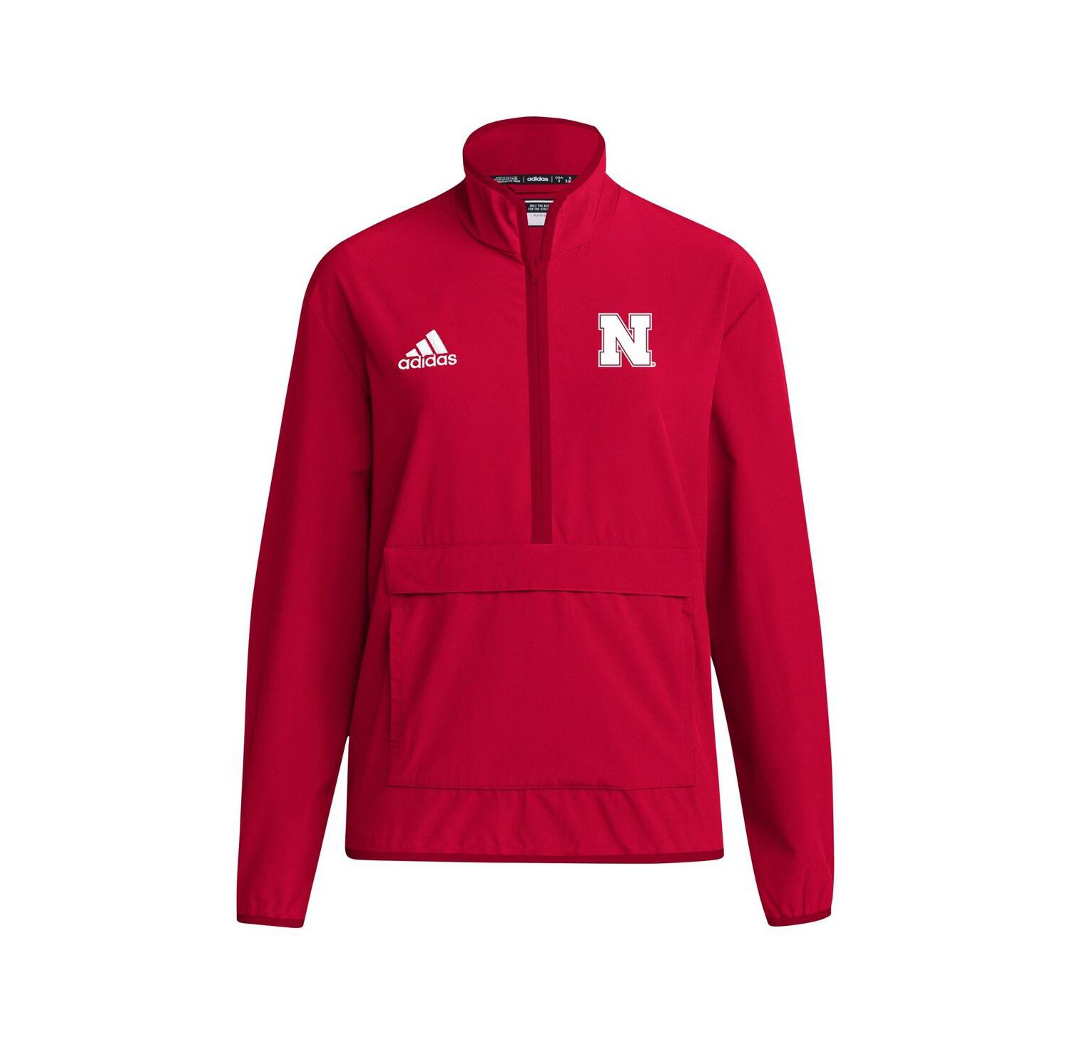Men's Scarlet Nebraska Huskers Coaches Sideline Half-Zip Jacket