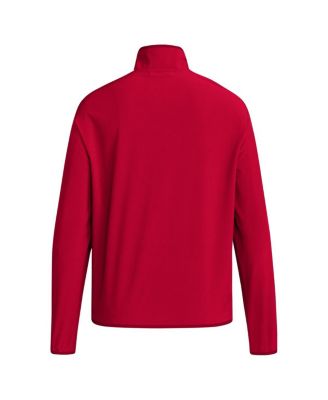 Men's Scarlet Nebraska Huskers Coaches Sideline Half-Zip Jacket