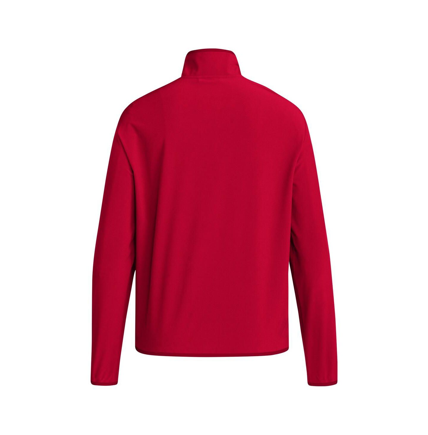 Мужская куртка adidas Scarlet Nebraska Huskers Coaches Sideline Half-Zip — фото 3