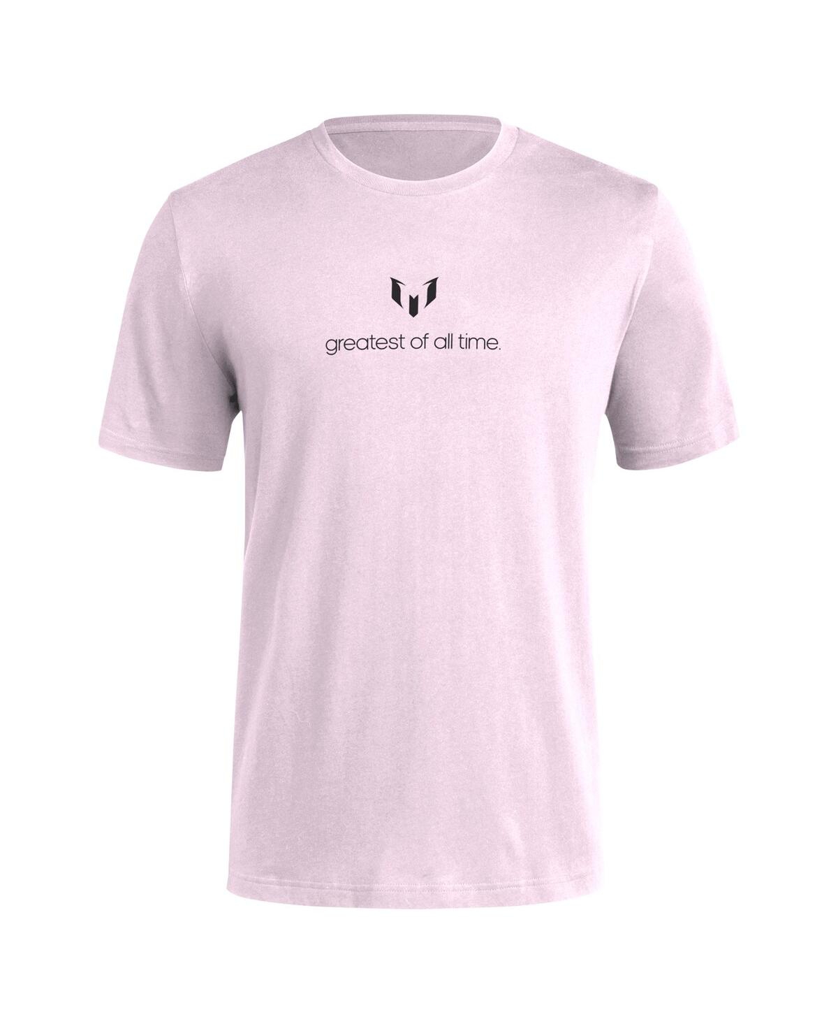 Adidas Men's Lionel MessiInter Miami Cf Greatest of All Time T-Shirt - Light Pink
