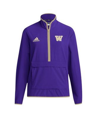 Men's Purple Washington Huskies Coaches Sideline Half-Zip Jacket