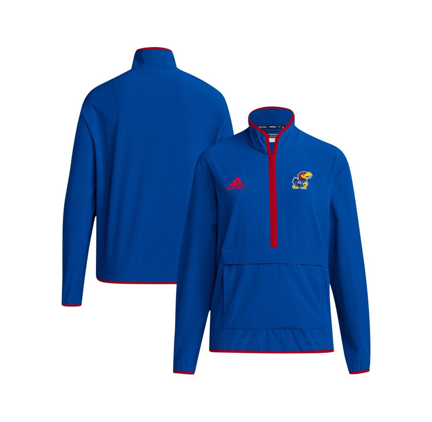 Men's Royal Kansas Jayhawks Coaches Sideline Half-Zip Jacket