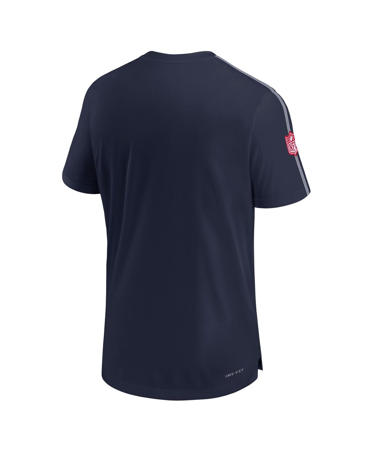 Nike Men'sNew England Patriots 2024 Sideline Coach Uv Performance T-Shirt - Navy, White