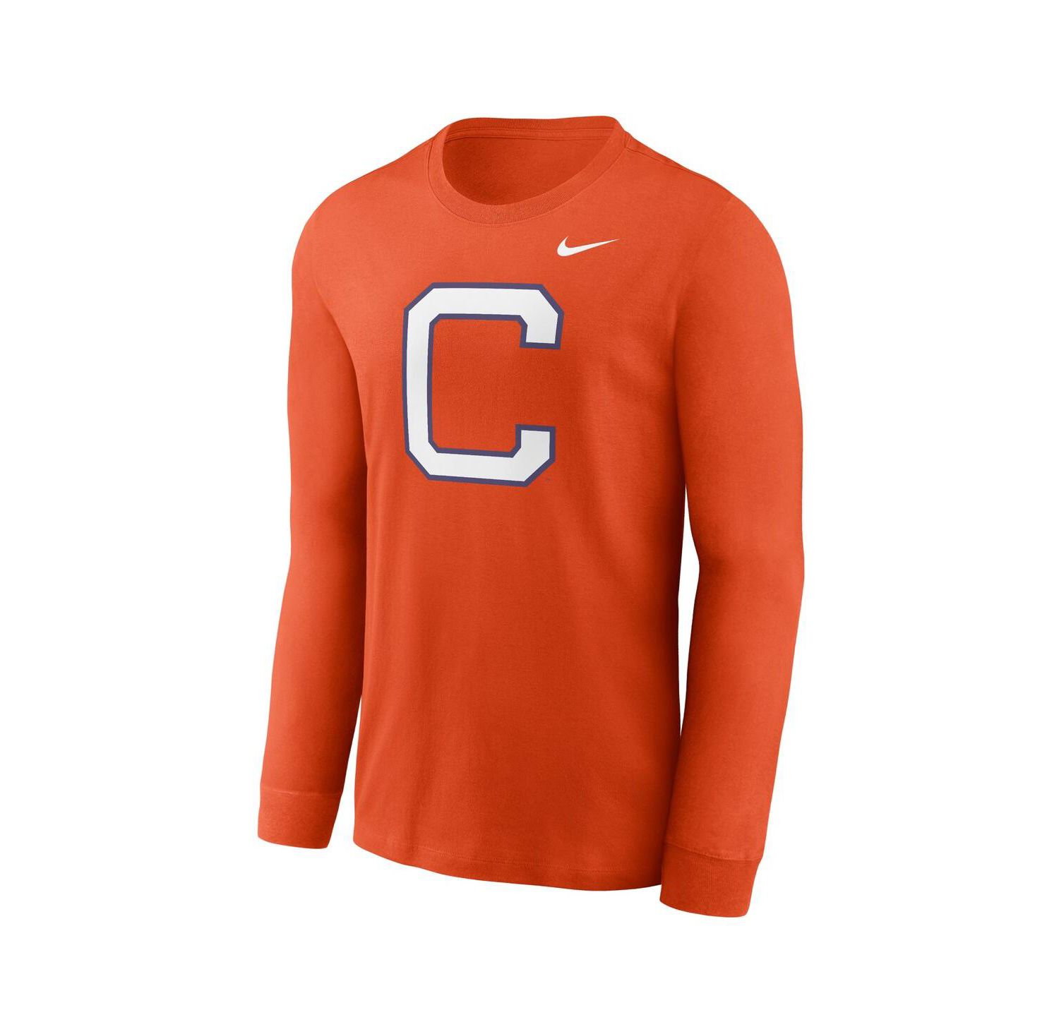 Men's Orange Clemson Tigers Alternate Logo Long Sleeve T-Shirt