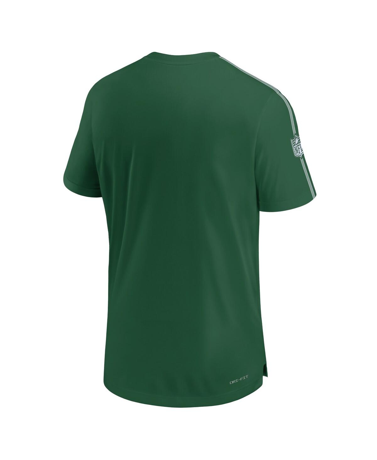 Nike Men'sNew York Jets 2024 Sideline Coach Uv Performance T-Shirt - Green, White