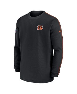 Men's Black Cincinnati Bengals 2024 Sideline Coaches Long Sleeve Top