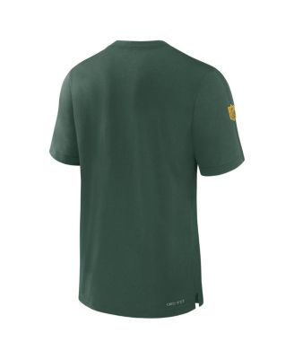 Men's Green Green Bay Packers Sideline Player Performance T-Shirt