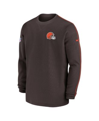 Men's Brown Cleveland Browns 2024 Sideline Coaches Long Sleeve Top