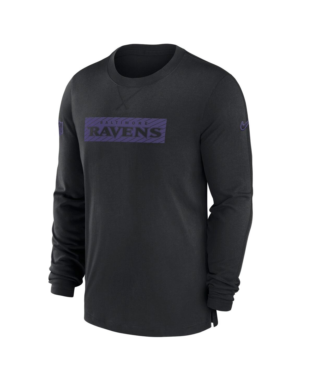 Nike Men'sBaltimore Ravens Sideline Player Performance Long Sleeve T-Shirt - Black