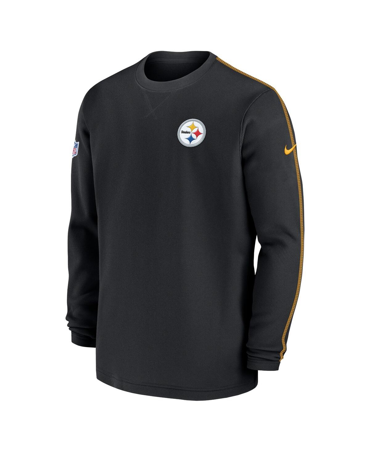 Nike Men'sPittsburgh Steelers 2024 Sideline Coaches Long Sleeve Top - Black, Gold