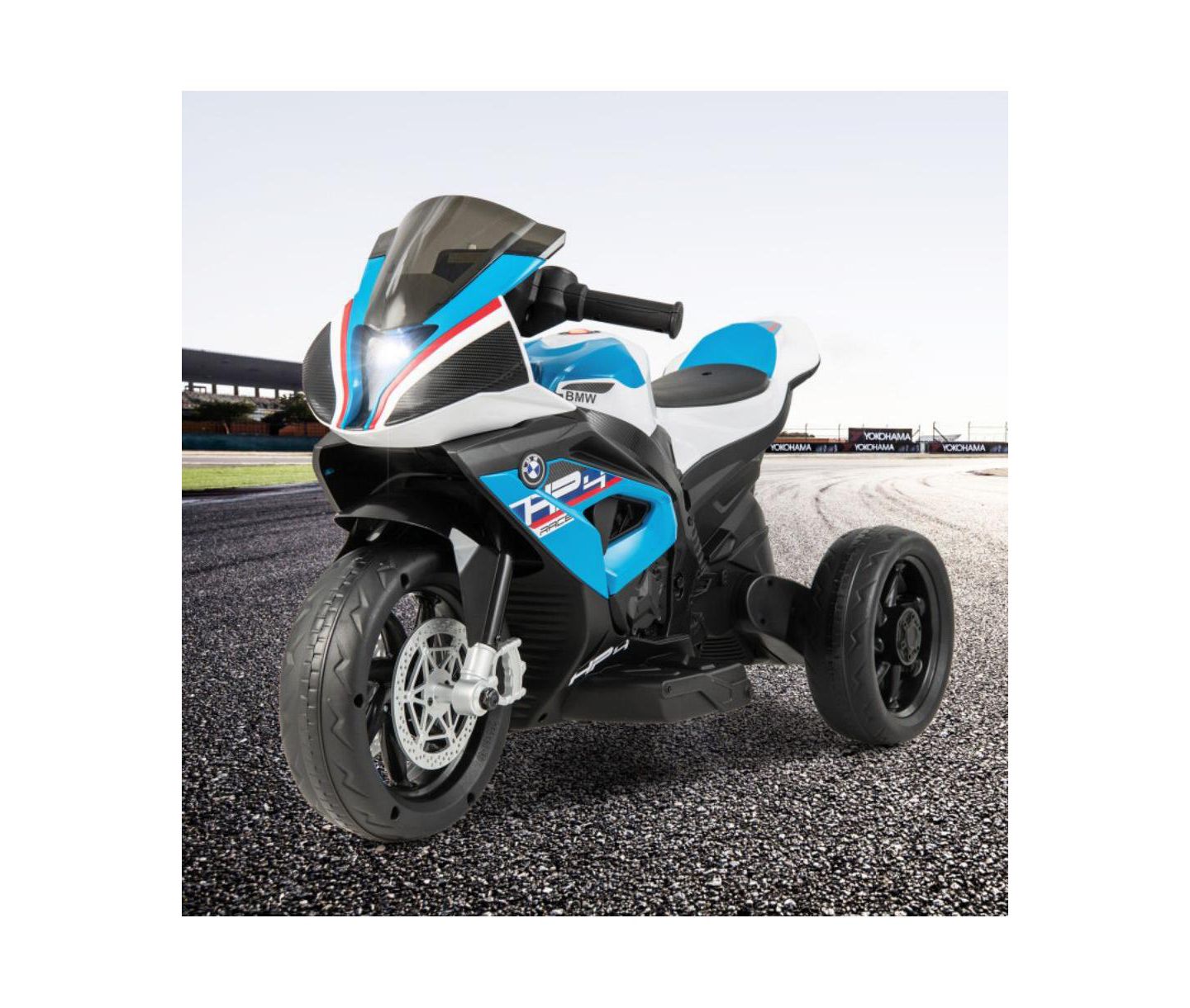Детская игрушка VEBREDA 12V Licensed Kids Toy Motorcycle Ride On Bike with LED Lights, Music and Forward Reverse Drive, цвет: Синий — фото 3