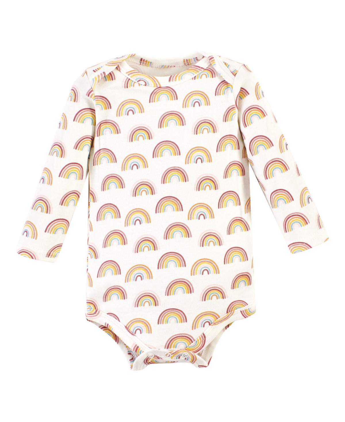 Hudson Baby Baby Girls Cotton Long-Sleeve Bodysuits, Sunshine Rainbows 3-Pack, Months - Sunshine rainbows 3-pack