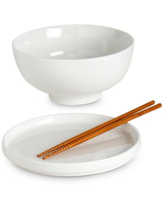 Asian 8-Pc. Ceramic Ramen Bowl & Accessories Set