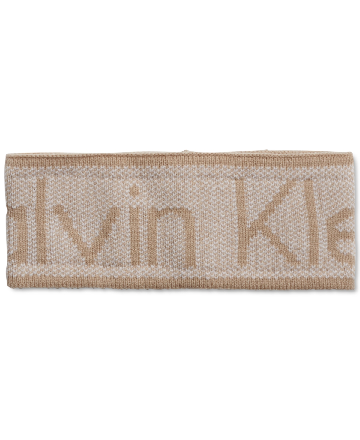 Birdseye Logo Knit Headband - Heathered Almond