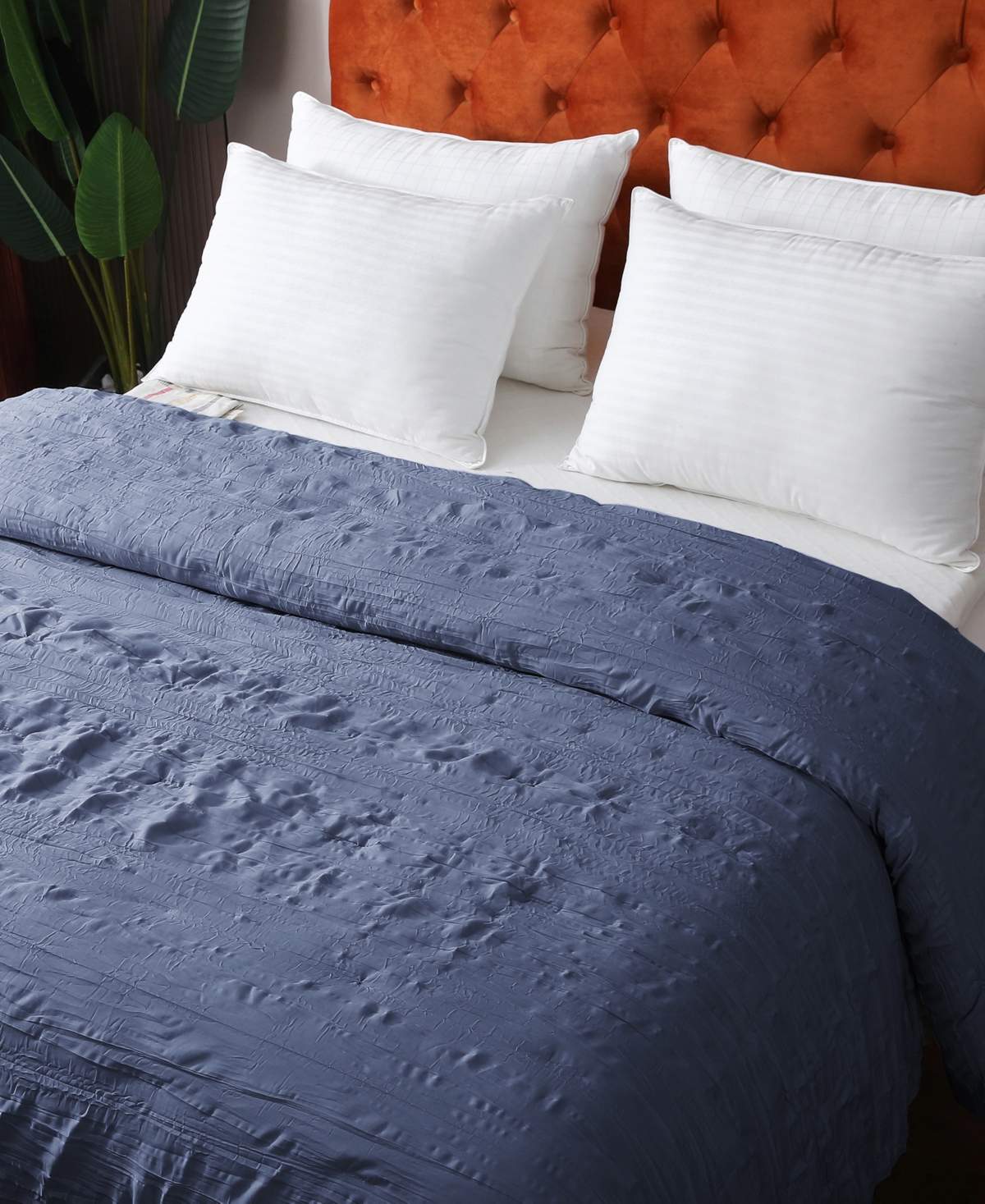 St. James Home St James Home Crinkled Down Alternative Comforter, Twin In Blue