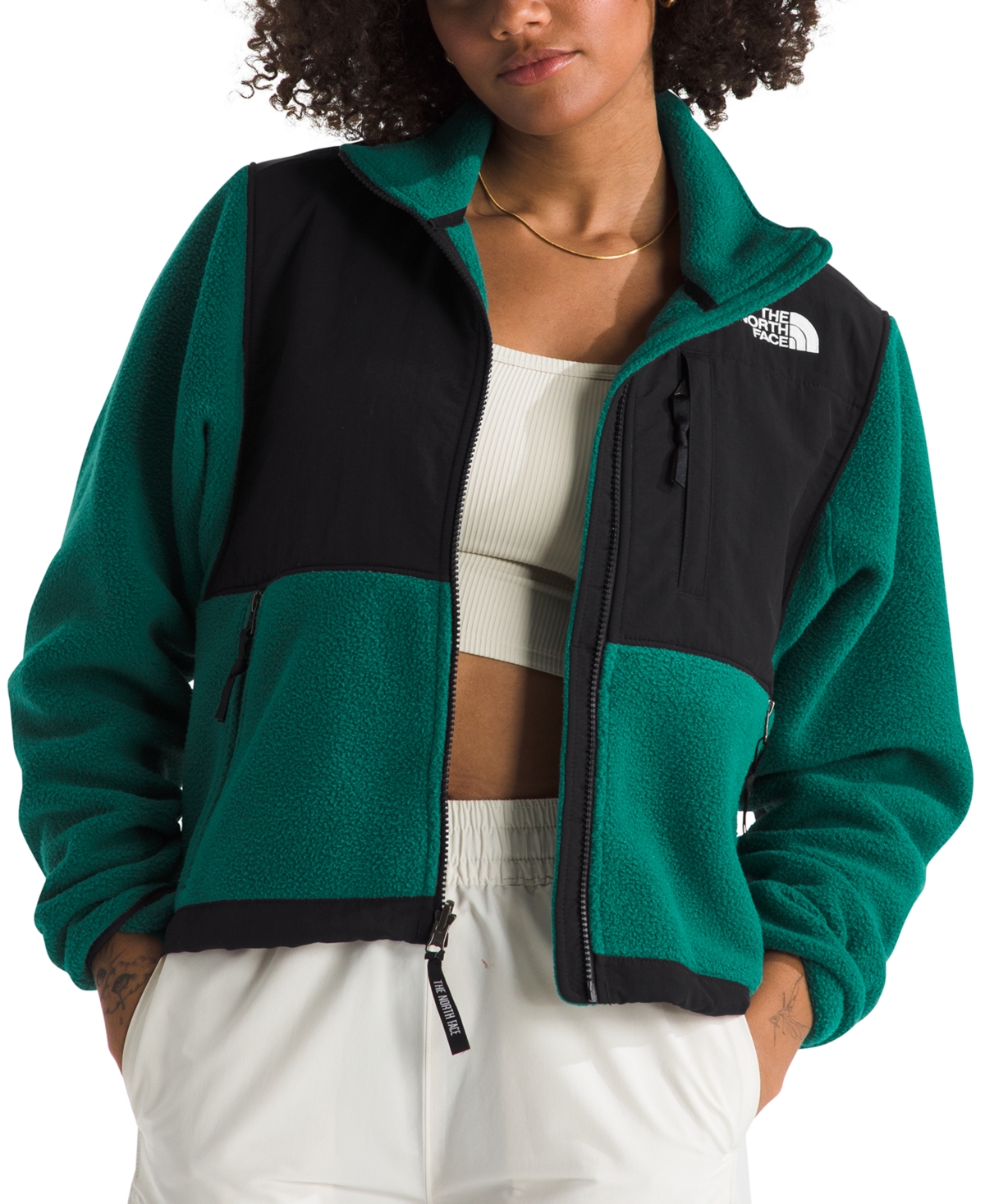 The North Face Women's Retro Denali Jacket In Evergreen,tnf Black