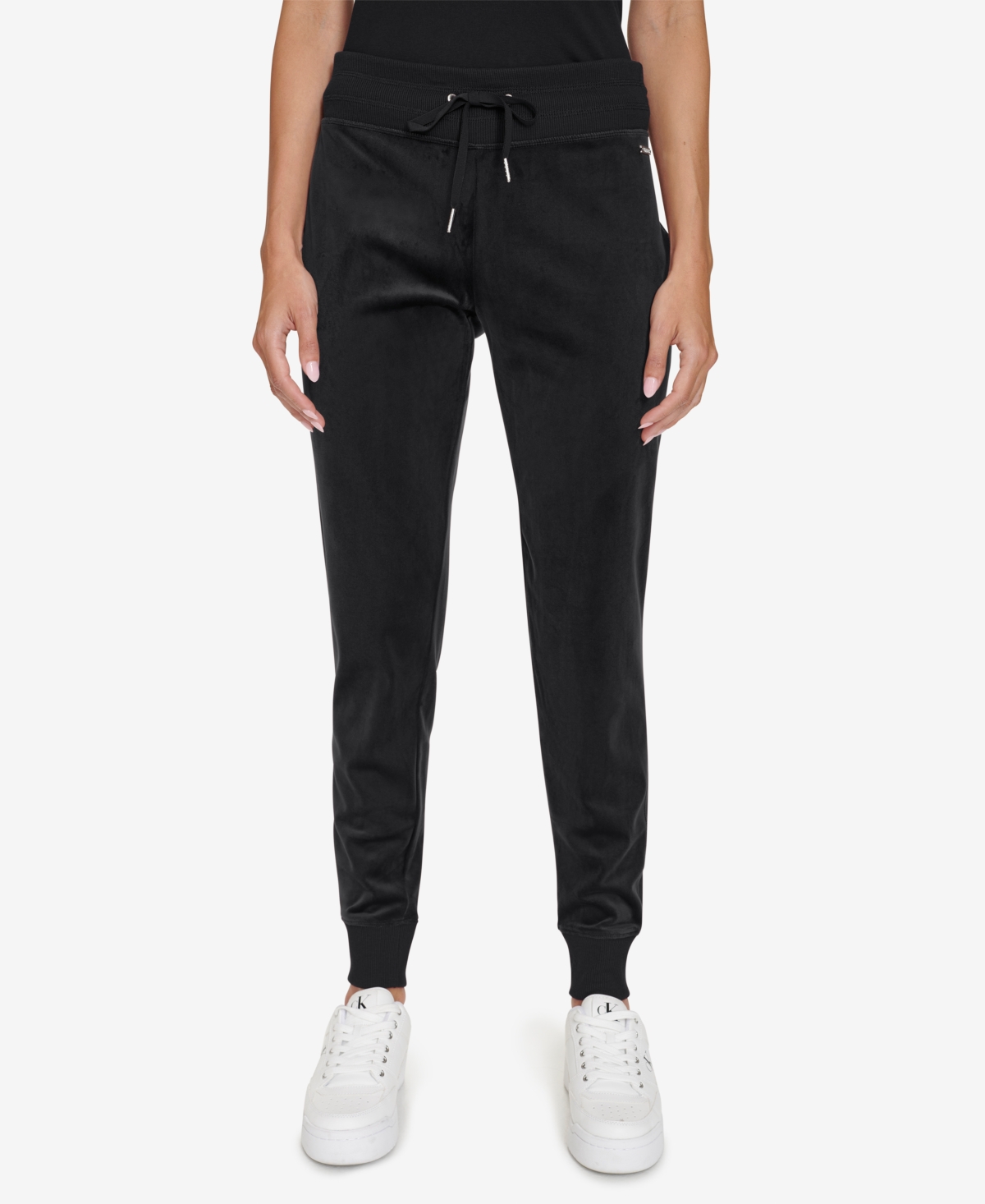 Calvin Klein Women s Velour Jogger Pants Malachite Smart Closet