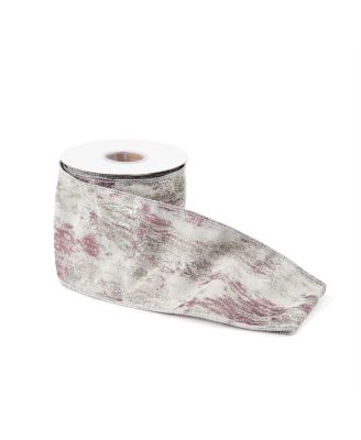 Set of 2 Wired Polyester Ribbons – Perfect for Holiday and Home Decor