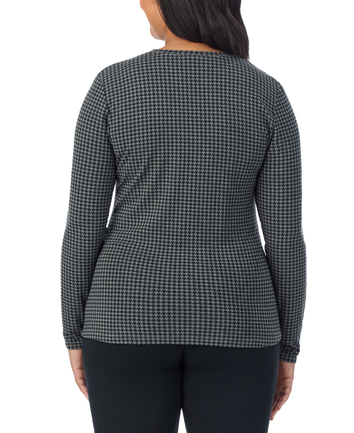 Cuddl Duds Plus Size Softwear Long-Sleeve Crewneck Top