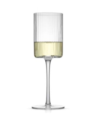 Elle Fluted Cylinder White Wine Glasses, Set of 2