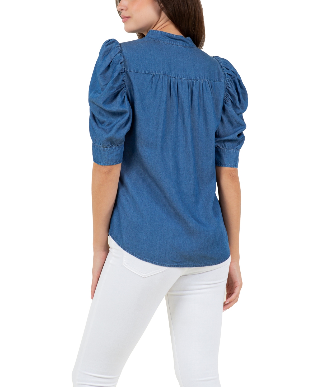 Shop Fever Women's Ruched Sleeve Top In Dark